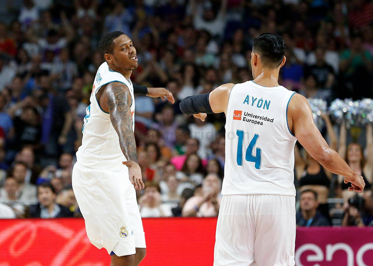 trey Thompkins y Gustavo Ayón en la final ACB